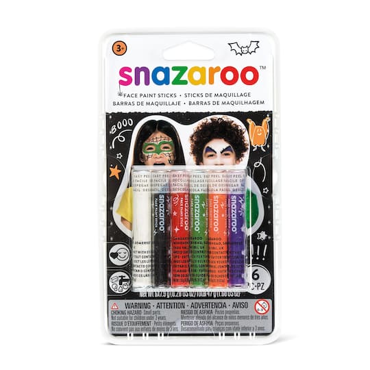 12 Packs: 6 ct. (72 total) Snazaroo Halloween Face Painting Sticks